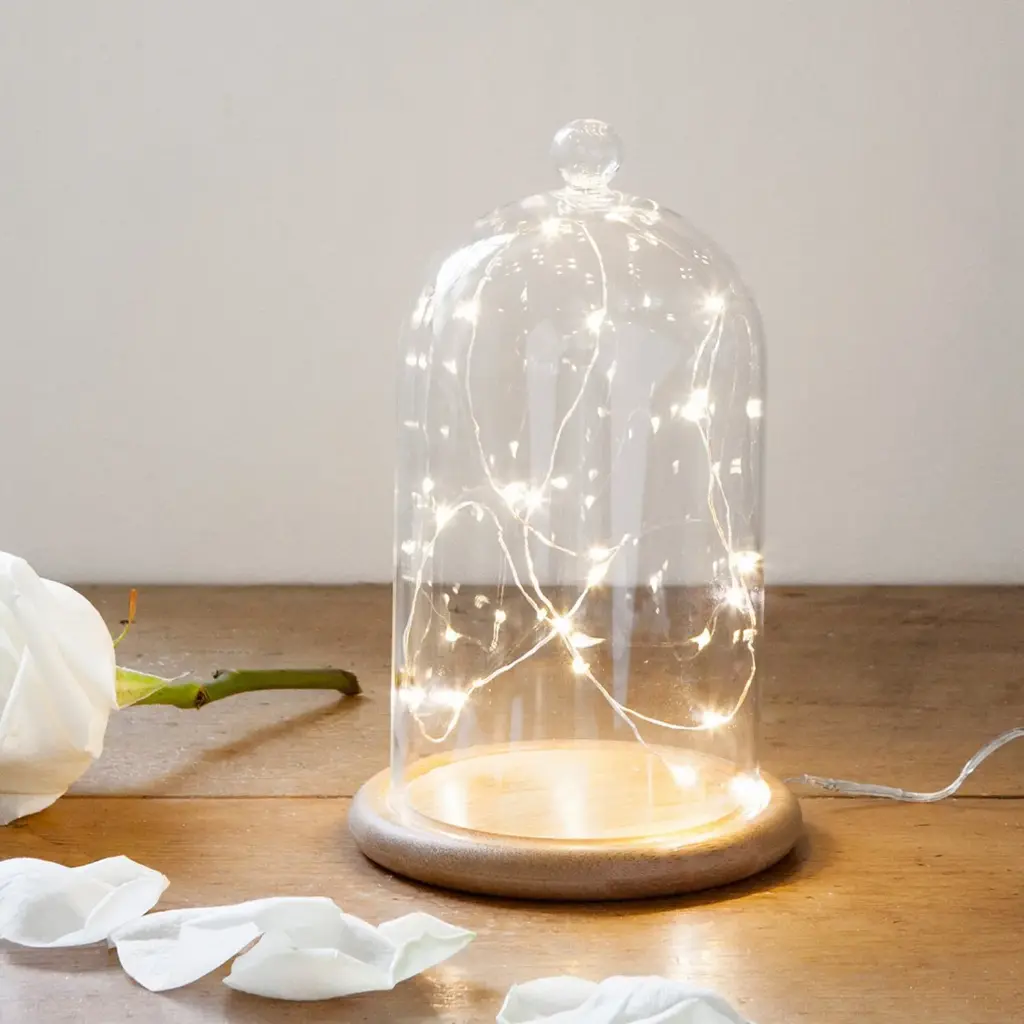 Vase cloche centre de table led