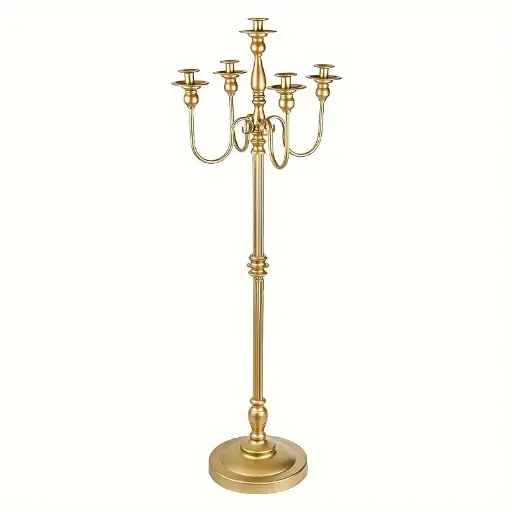 Chandelier 5 Branches 120 Cm Doré